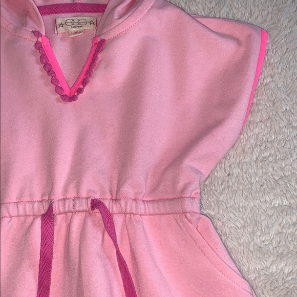 EGG New York Pink Swim Cover Up Hoodie EUC 18M - Picture 5 of 8